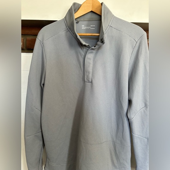 UNDER ARMOUR mens large cold gear button up sweatshirt in like new condition - Picture 2 of 10